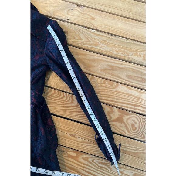 Bebe Lace Detail Pea Coat Size XS Women’s Black - Picture 9 of 9